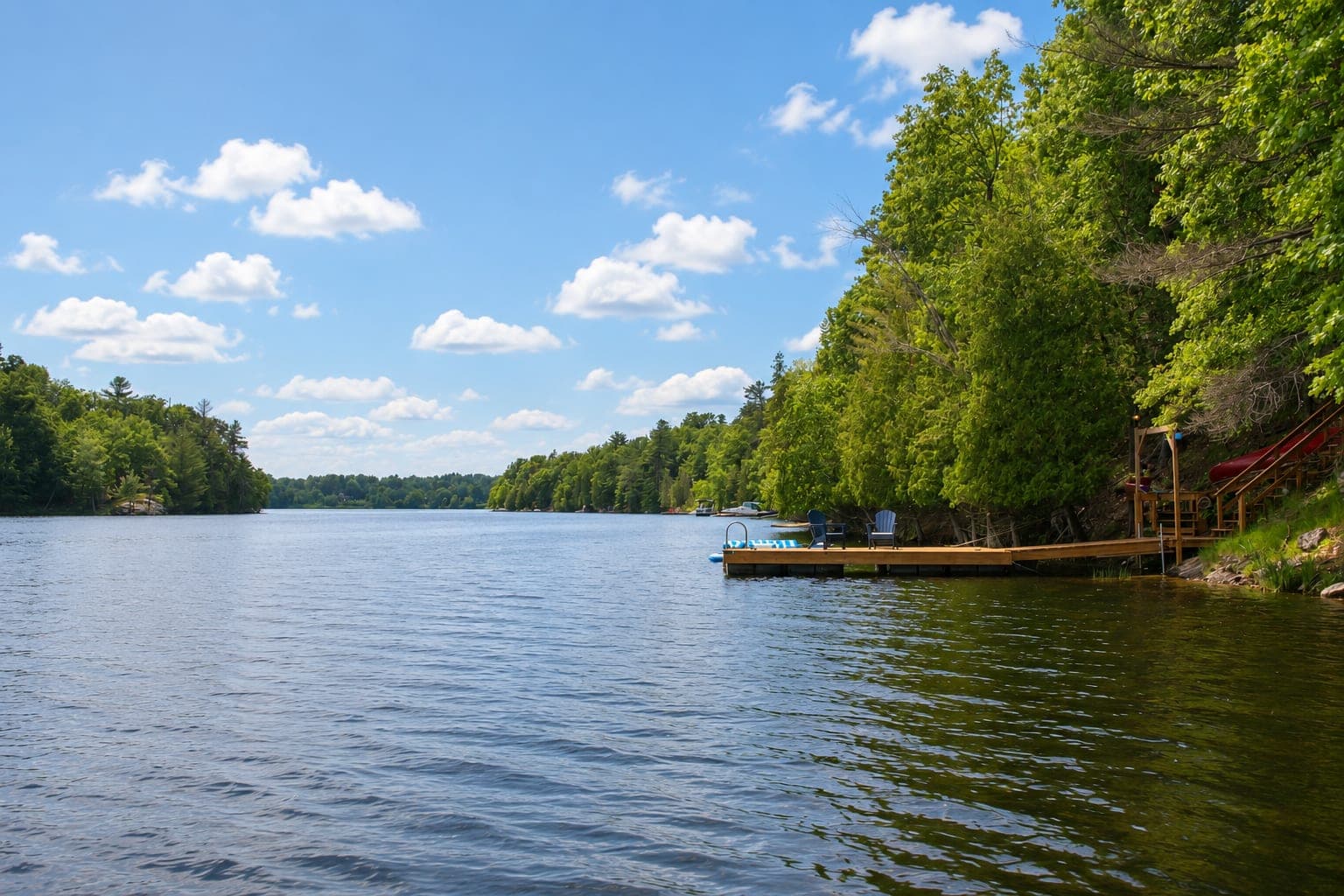 Outdoor cottage and lake view 2