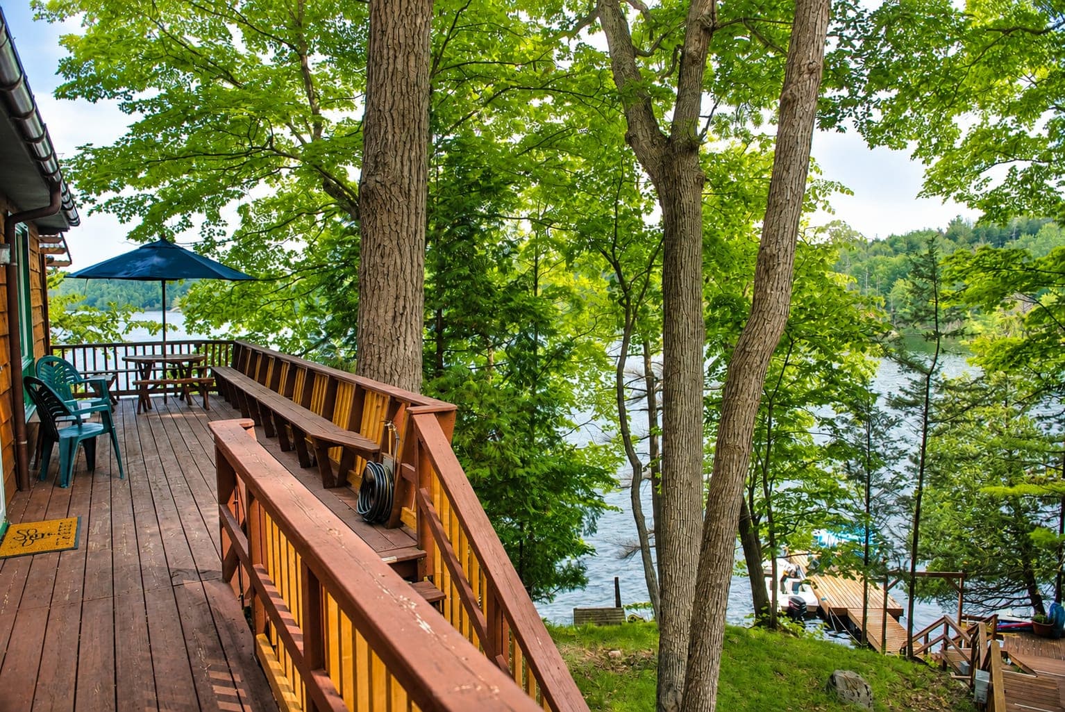 Outdoor cottage and lake view 20